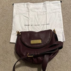 Marc Jacobs leather maroon crossbody bag